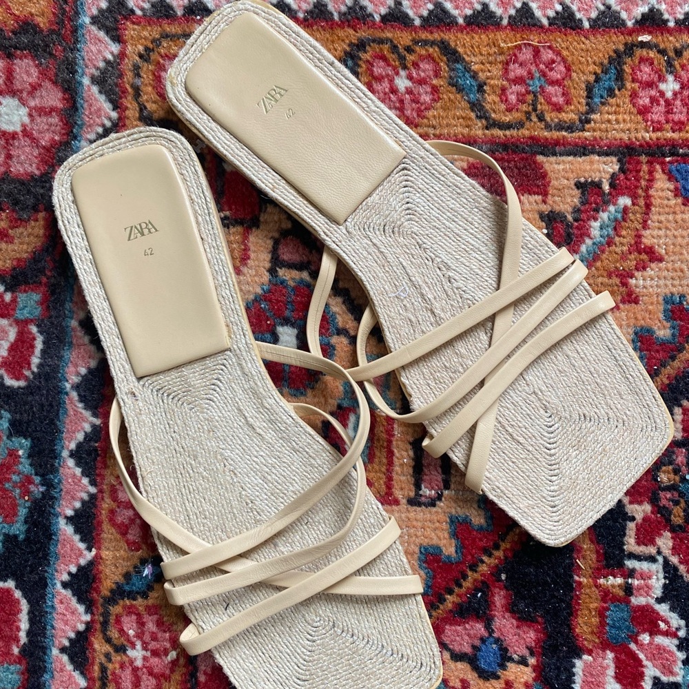 Zara Beige Strappy Women's Sandals